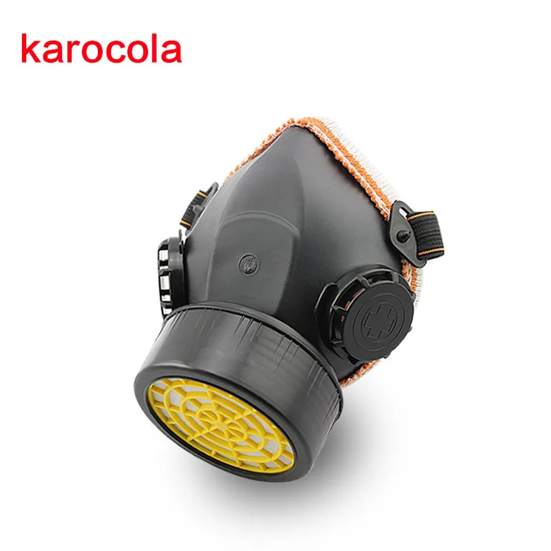 Dual-Cartridge Respirator Mask | Organic Vapor & Chemical Protection | Anti-Fog Goggles - Thumbnail 4