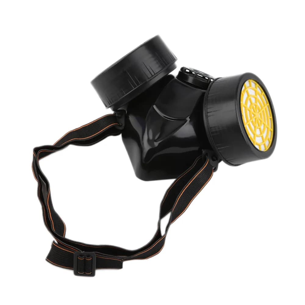 Dual-Cartridge Respirator Mask | Organic Vapor & Chemical Protection | Anti-Fog Goggles - Thumbnail 5