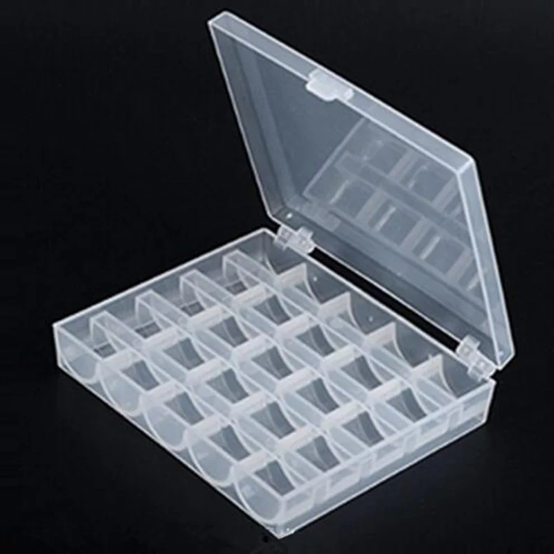 Sewing Machine Bobbins | 25-Piece Clear Spool Set with Storage Box | AA7650 - Thumbnail 5