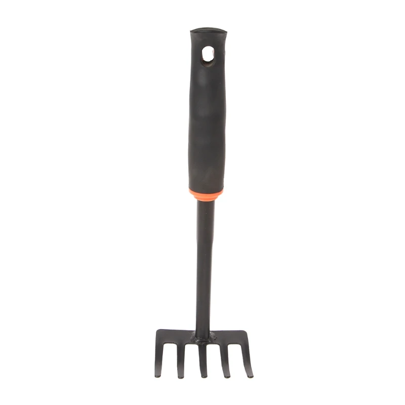Mini Steel Rake | Home Garden Transplanting Tool | Compact Digging & Soil Tool - Thumbnail 3