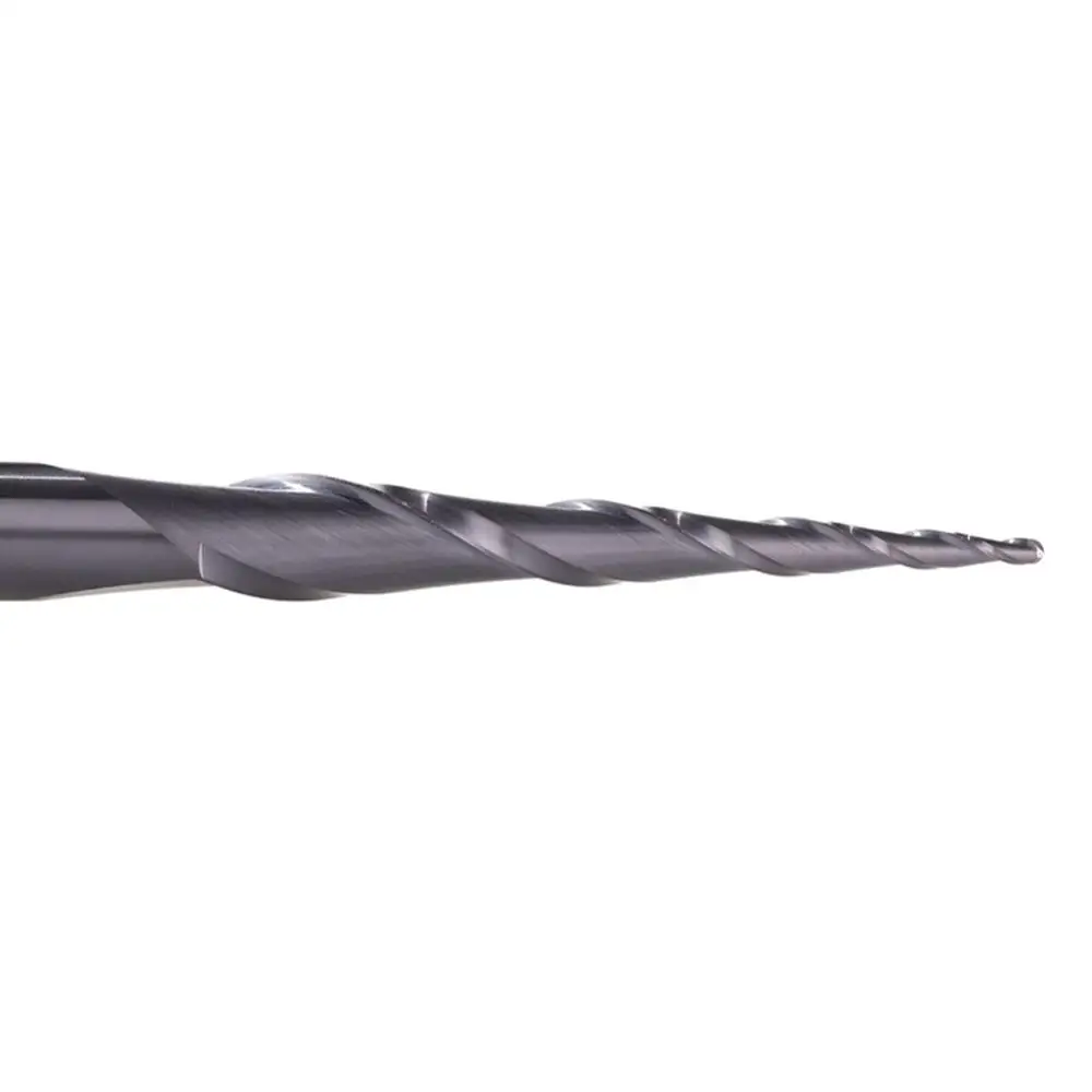 Carbide Taper Ball Nose Bit | Coated End Mill | CNC Milling Cutter for Wood & Metal - Thumbnail 3
