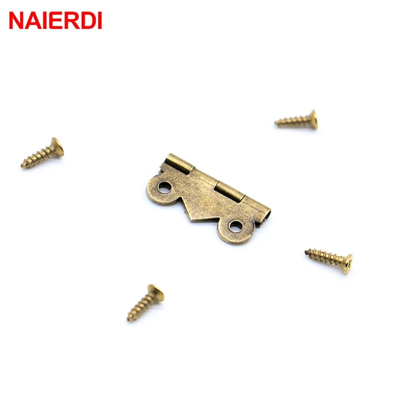 Butterfly Cabinet Hinges | 10PCS Bronze Decorative Hardware | 20x17mm Drawer & Jewelry Box - Thumbnail 3