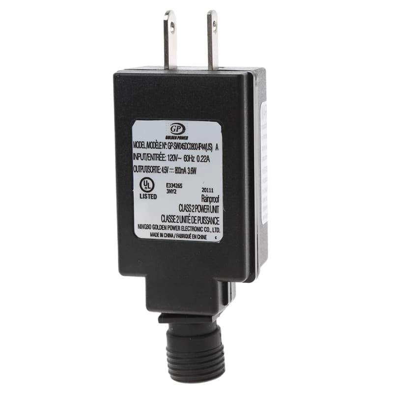 AC/DC Power Adapter | 4.5V 800mA Output | For LED Strips & Low-Voltage Devices - Thumbnail 2