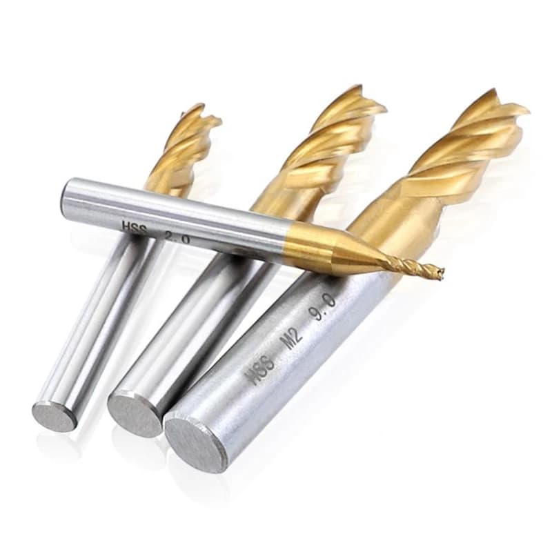 Coated HSS End Mill | 1.5-10mm 4-Flute Spiral Bit | CNC Drill for Wood & Steel - Thumbnail 5