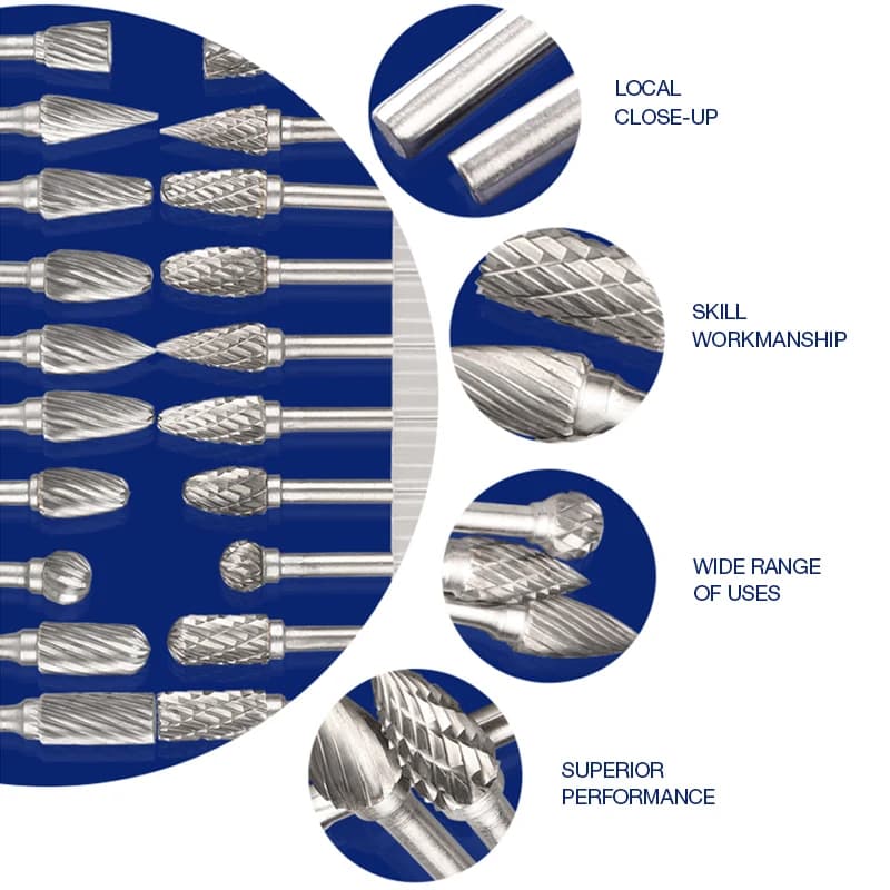 Carbide Rotary Burr Set | 3x6mm Metal Drawing Cutter | Engraving & Polishing Tools - Thumbnail 4