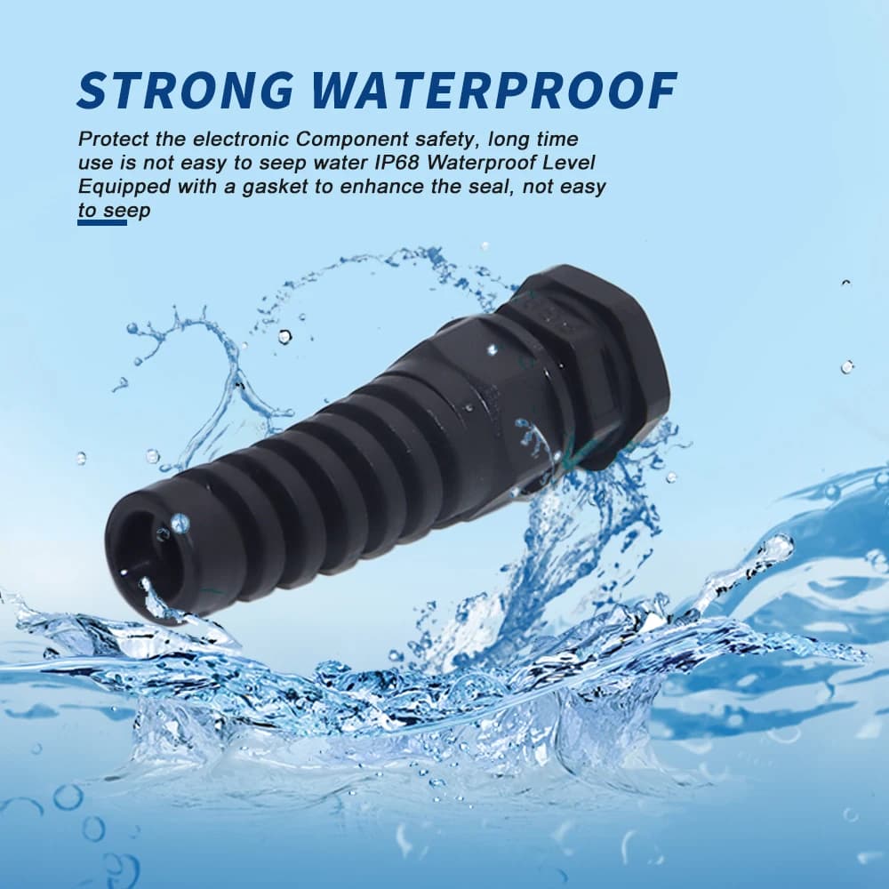 Waterproof Cable Glands | PG7 to PG21 Sizes | Nylon PA66 Strain Relief Connectors - Thumbnail 2