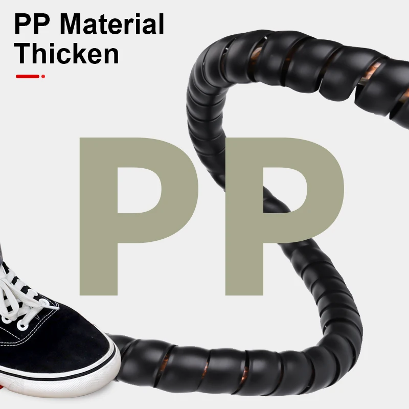 Motorcycle Cable Sleeve | 2M Flame-Retardant Spiral Wrap | Anti-Abrasion Wire Protector - Thumbnail 4