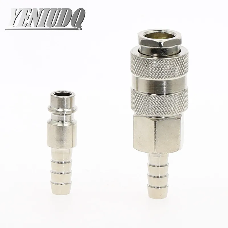 Air Hose Quick Coupler | EU Standard Pneumatic Fitting | Secure Barb Connector - Thumbnail 2