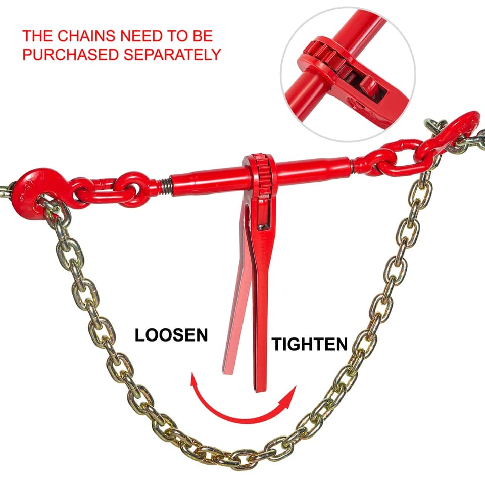 Load Binder 2-Pack | 13,000 lbs Capacity | For 3/8 to 1/2 Inch Chain - Thumbnail 3