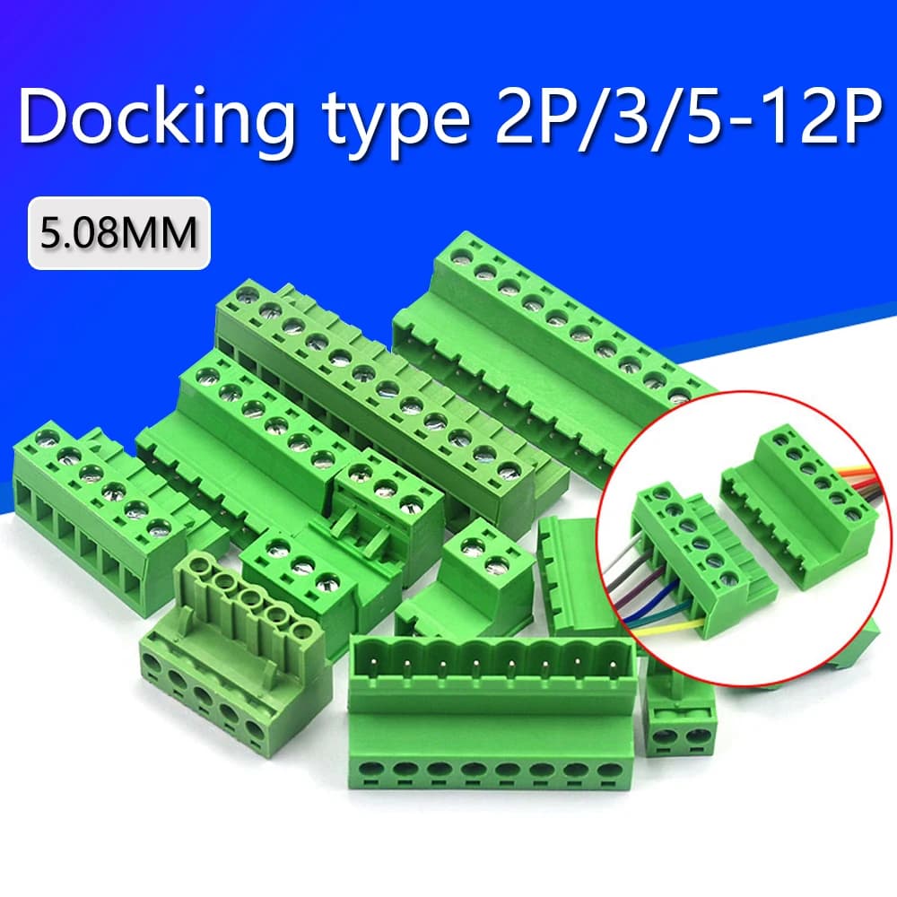 5.08mm Pluggable Terminal Blocks | KF2EDGKR Series | 2-8 Pin Screw Connector - Thumbnail 2
