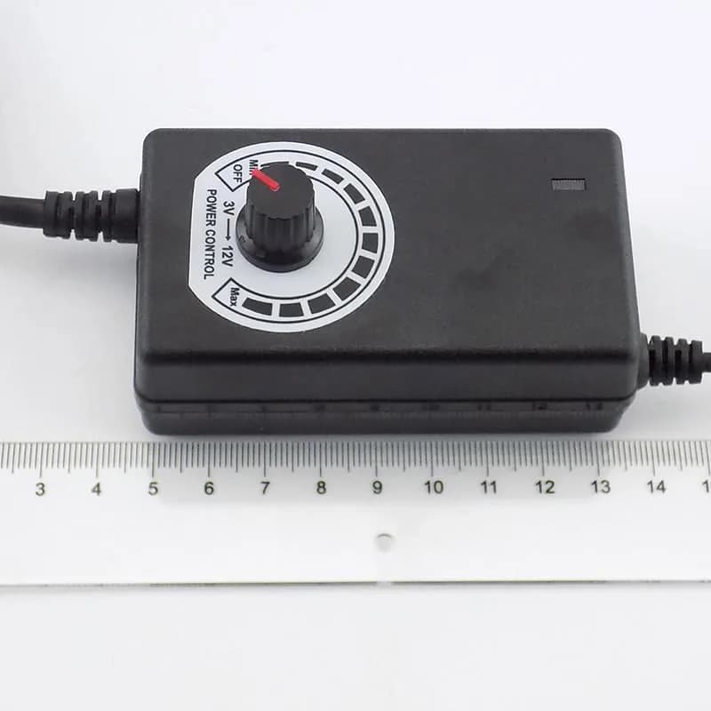 AC/DC Power Adapter | 3-12V 2A Adjustable Output | 5.5x2.5mm for LED Strips & CCTV - Thumbnail 5