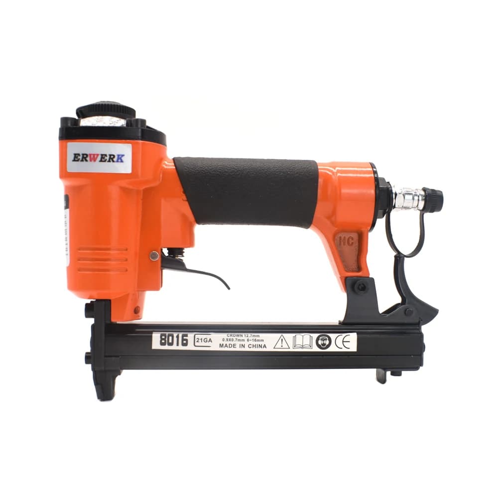 Pneumatic Stapler | 21GA 8016 Fine Nailer for Furniture Woodworking | 6-16mm Fasteners - Thumbnail 5