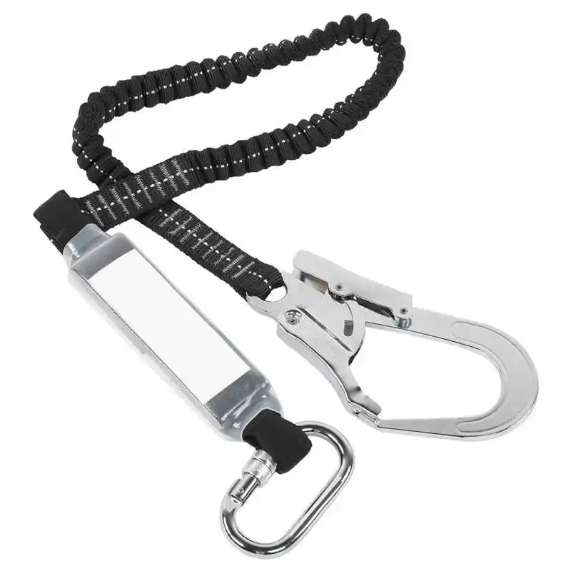 Fall Protection Harness | Dual-Hook Safety System | Shock-Absorbing Lanyard - Thumbnail 5