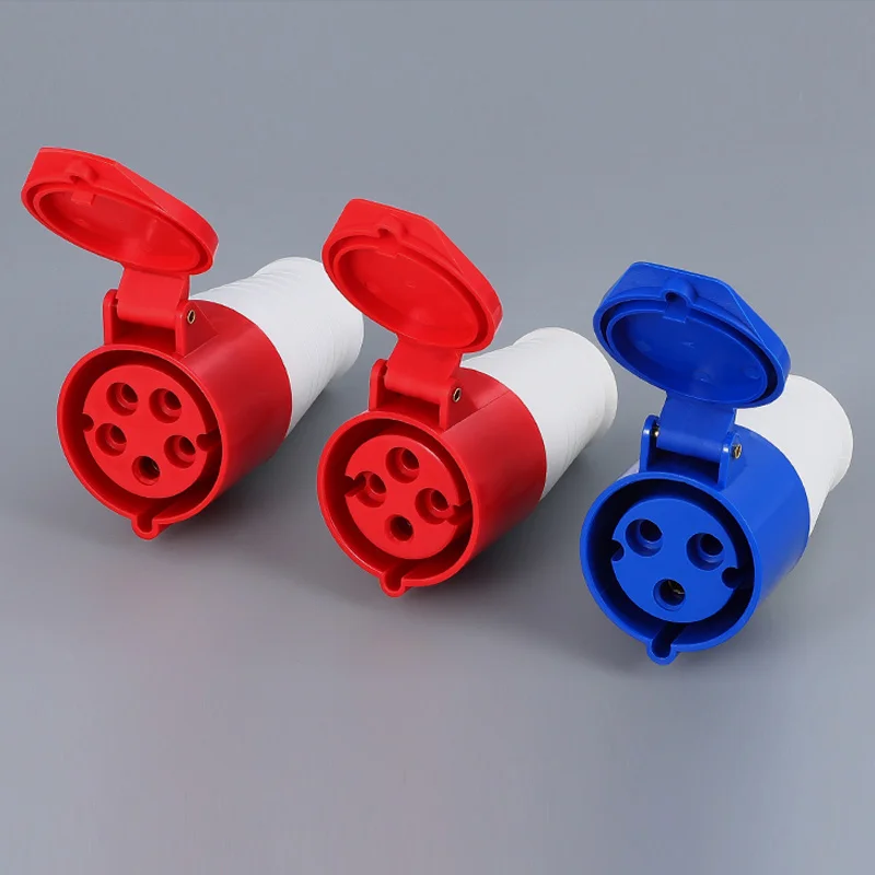 Heavy-Duty Industrial Socket & Plug | 16A-32A IP44 Rated | 3P/4P/5P 220V-415V Connector - Thumbnail 5
