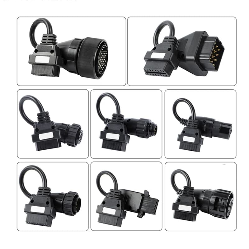 OBD2 Cable Set | 8-Piece Connector Kit for Truck & Car Diagnostic Readers - Thumbnail 2