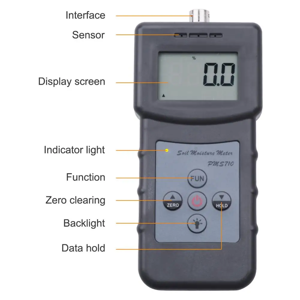 High-Precision Digital Soil Moisture Meter: LCD Hygrometer for Concrete, Cement & Sand - Thumbnail 2