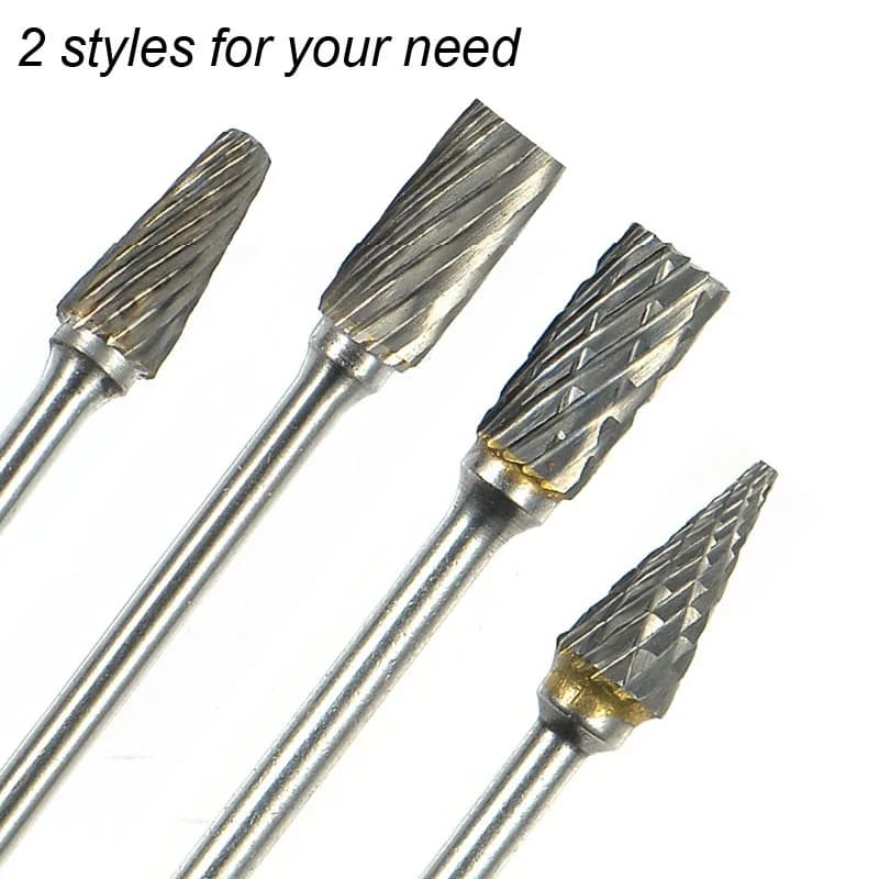 Carbide Rotary Burr Set | 3x6mm Metal Drawing Cutter | Engraving & Polishing Tools - Thumbnail 2