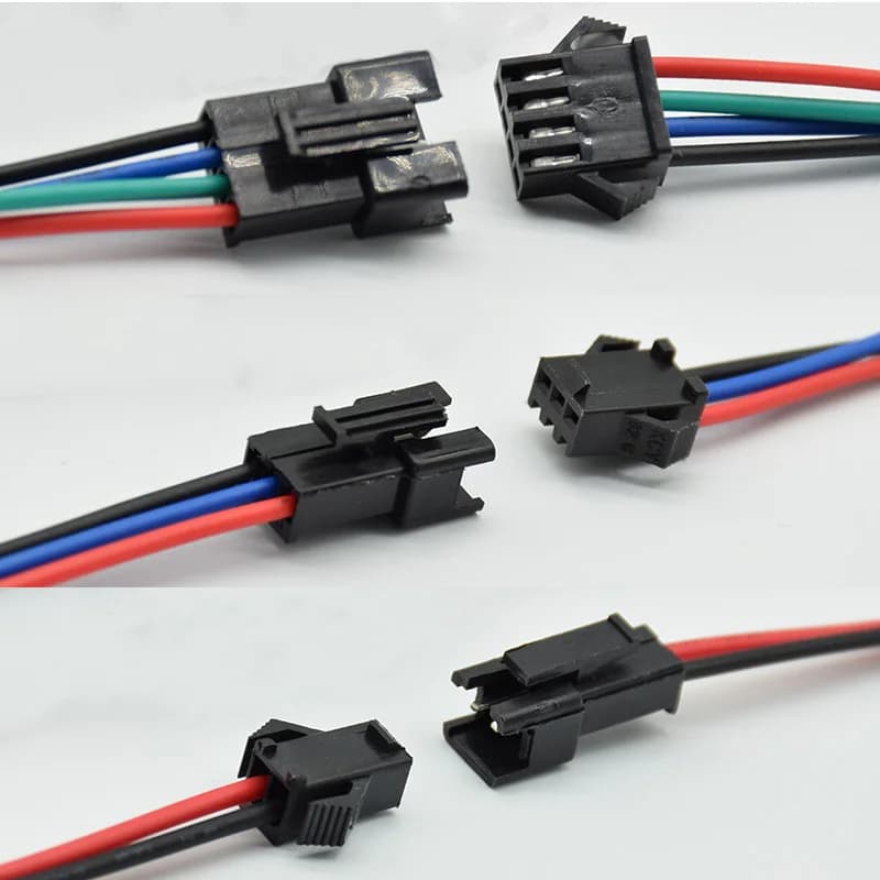 JST LED Strip Connector Kit | 2-4 Pin Male/Female Pairs | 15cm Length for 3528 & 5050 LEDs - Thumbnail 2