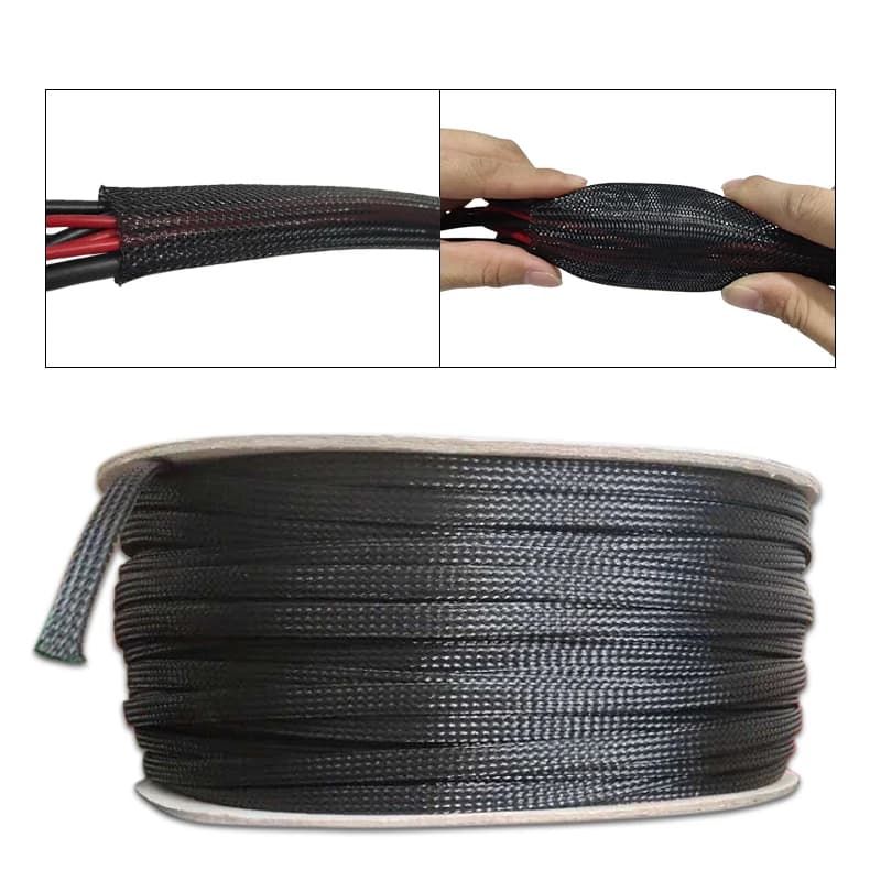 PET Braided Cable Sleeving | Heat-Resistant Wire Protection | 4-25mm Sizes - Thumbnail 2