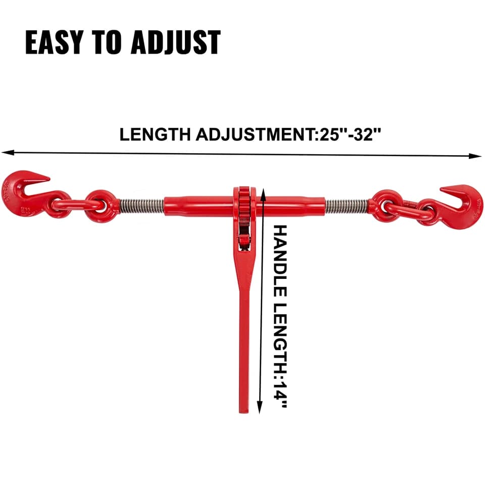 Load Binder 2-Pack | 13,000 lbs Capacity | For 3/8 to 1/2 Inch Chain - Thumbnail 4