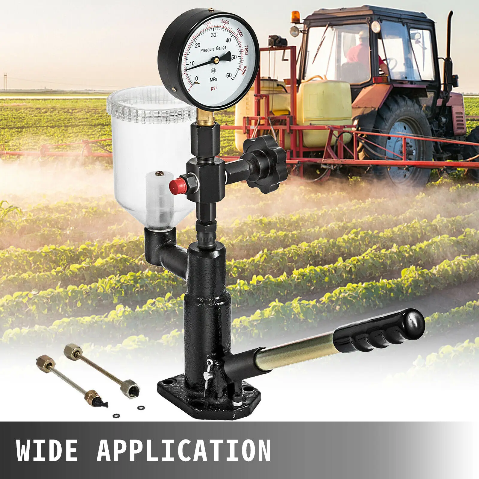 Fuel Injector Tester | 0-600 bar / 0-8,000 psi Dual Scale | Nozzle Pressure Adjustment - Thumbnail 3
