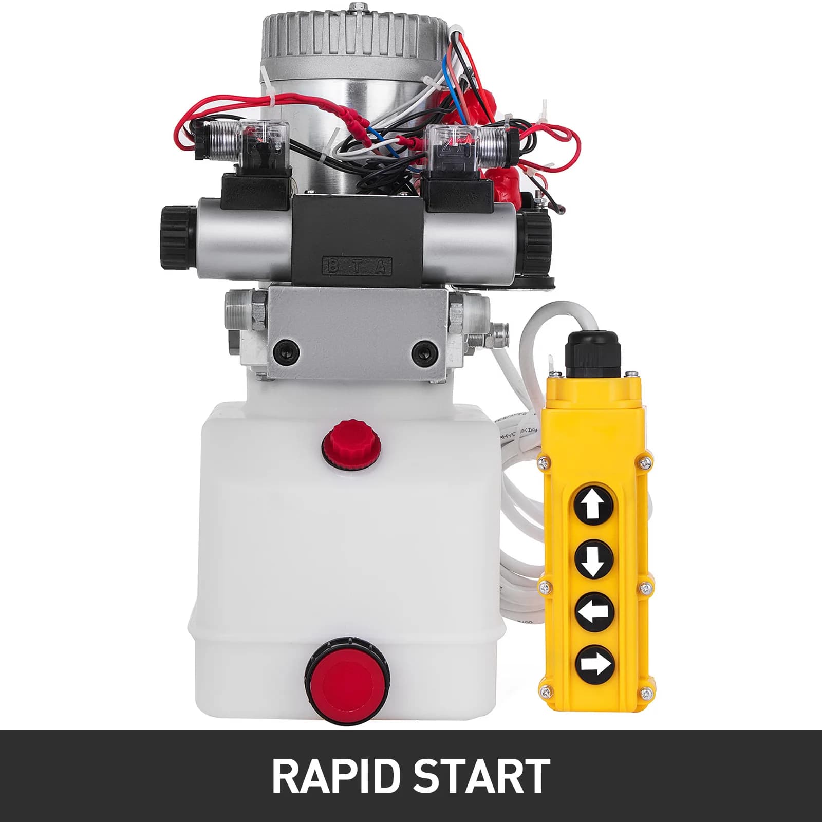 12V Hydraulic Power Unit | Double-Acting Solenoid Pump | 4.5L Reservoir for Dump Trailers & Lifting Tools - Thumbnail 4