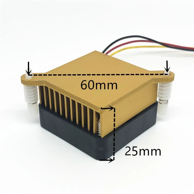 40mm Premium Cooling Fan | 5V/12V/24V DC | 40x40x10mm Heat Sink Cooler | 2-Pin & 3-Pin Compatible - Thumbnail 3