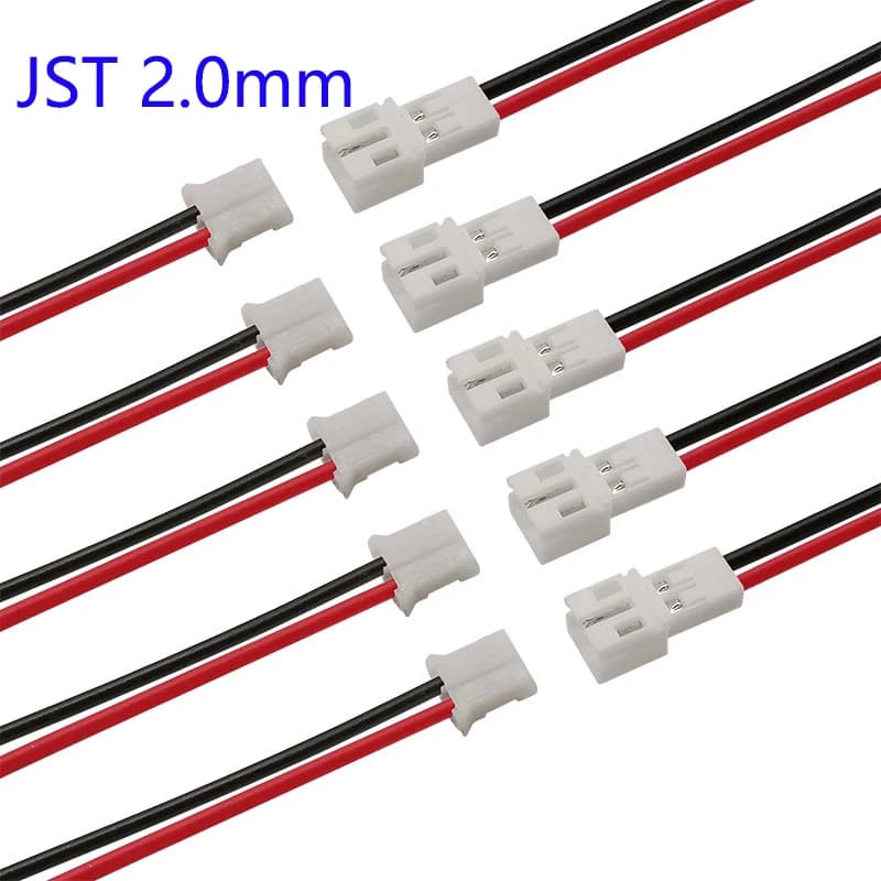 2-Pin Connector Kit | 1.25mm, 2.0mm & 2.54mm PH/XH Series | Precision Electronic Wire Plugs - Thumbnail 4