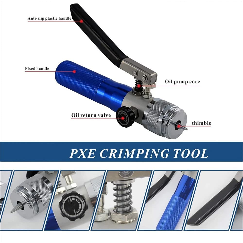 Hydraulic Tube Expander Kit | 1/2 Capacity | Heavy-Duty Swaging & Flaring Tool - Thumbnail 6