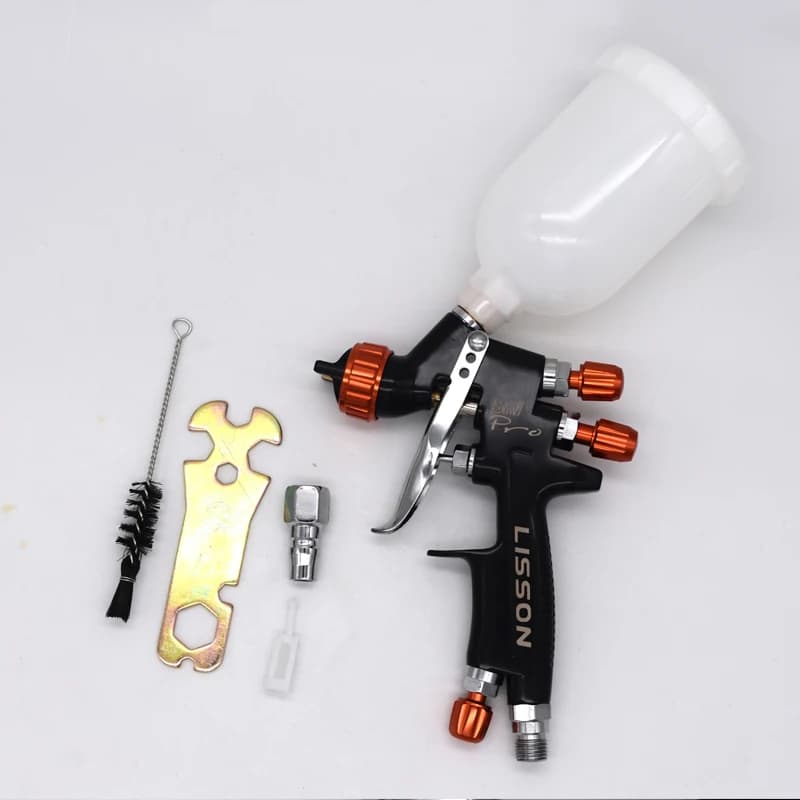 HVLP Paint Sprayer | 1.2mm Gravity Feed | Professional Repair Spray Gun with 250ml Cup - Thumbnail 4