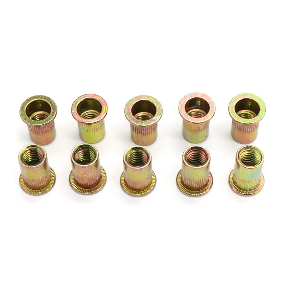 M3-M12 Rivet Nuts | Zinc Plated Carbon Steel Nutserts | Flat Head Threaded Inserts for Nut Gun - Thumbnail 6