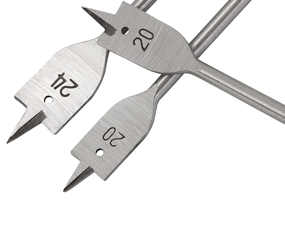 Woodworking Spade Drill Bit Set | 6-55mm High-Carbon Steel | Durable Flat Wood Boring Tools - Thumbnail 2