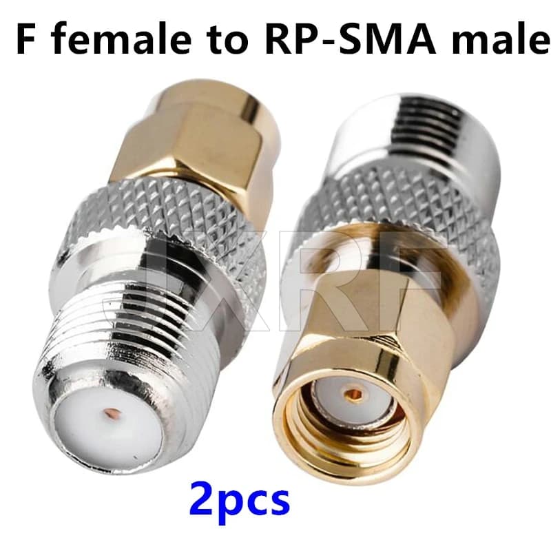 F-Type to SMA Coaxial Adapter | Female Jack to Male Plug | 2-Pack - Thumbnail 5