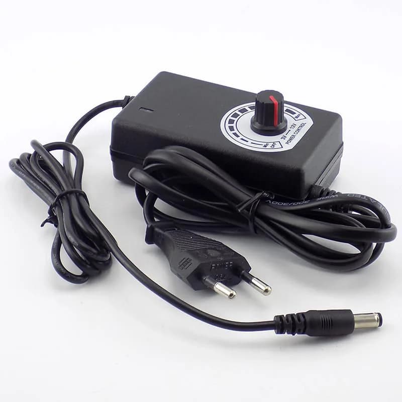 AC/DC Power Adapter | 3-12V 2A Adjustable Output | 5.5x2.5mm for LED Strips & CCTV - Thumbnail 4