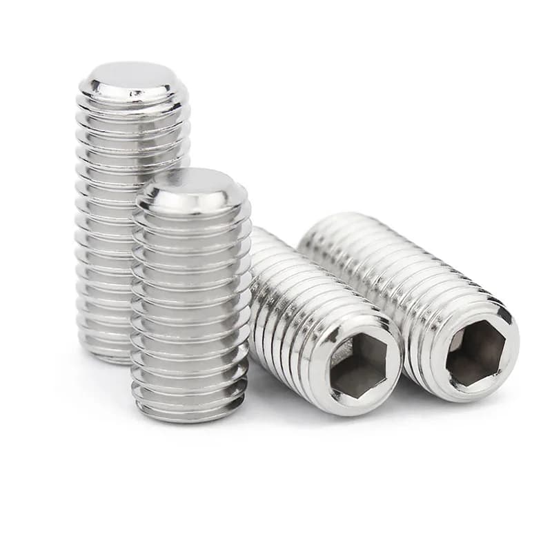 Stainless Steel Grub Screws | M1.6-M16 Allen Hex Socket Set | Flat Headless Set Screws - Thumbnail 3
