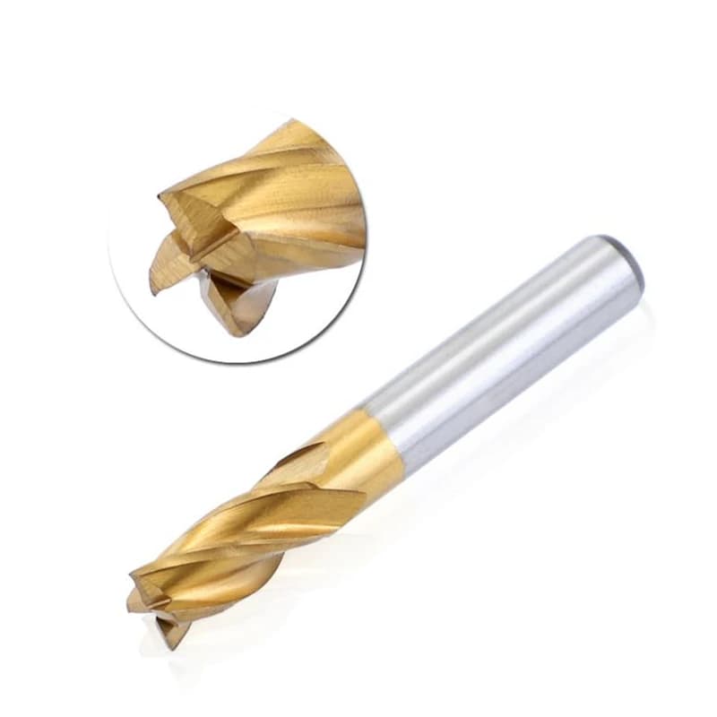 Coated HSS End Mill | 1.5-10mm 4-Flute Spiral Bit | CNC Drill for Wood & Steel - Image 1