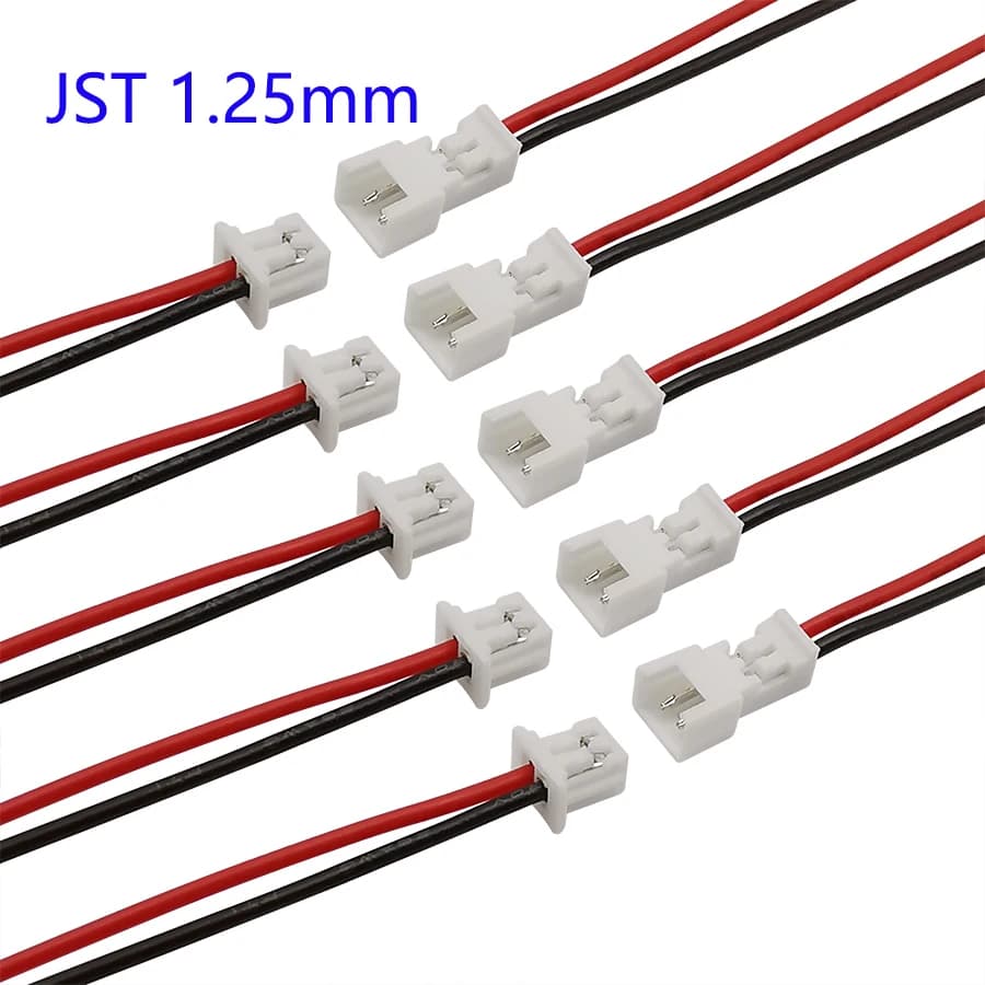 2-Pin Connector Kit | 1.25mm, 2.0mm & 2.54mm PH/XH Series | Precision Electronic Wire Plugs - Thumbnail 3