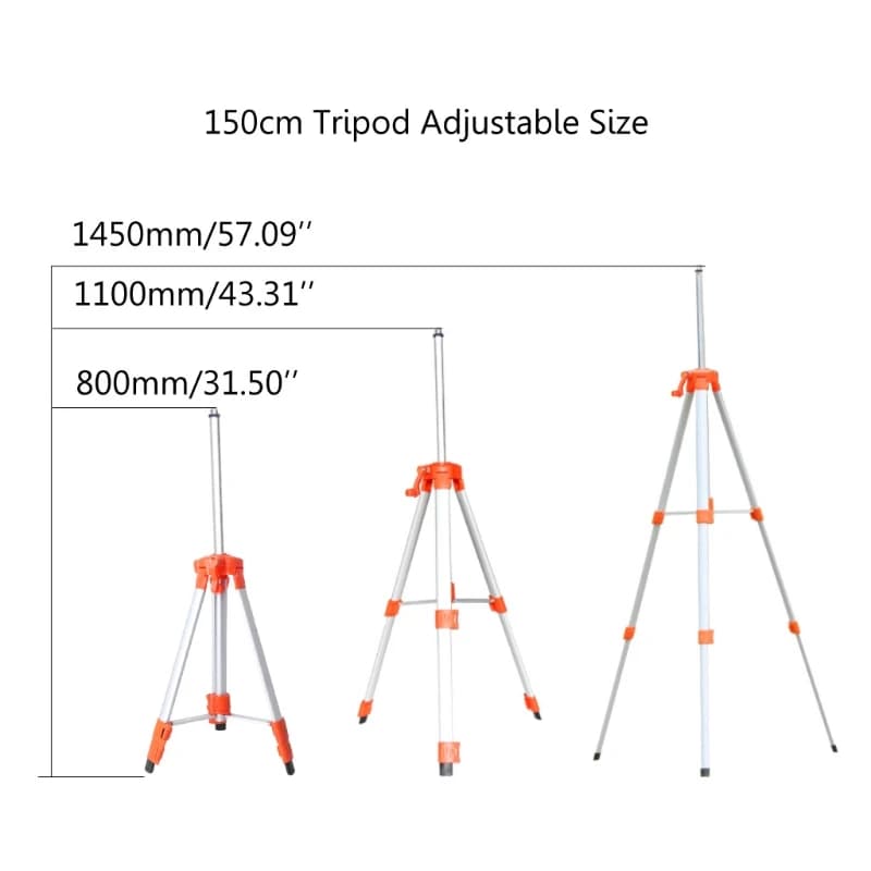 Laser Tripod Stand | 1.5M Aluminum Alloy | Universal Mount - Thumbnail 6