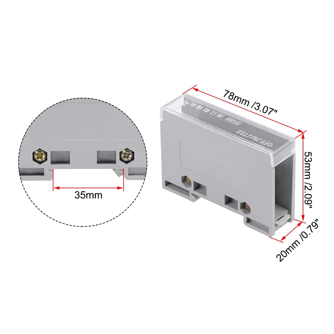 DIN Rail Terminal Block | 1-In, 4/6/9/12-Out Distribution | For Pool Pumps & Gate Motors - Thumbnail 3