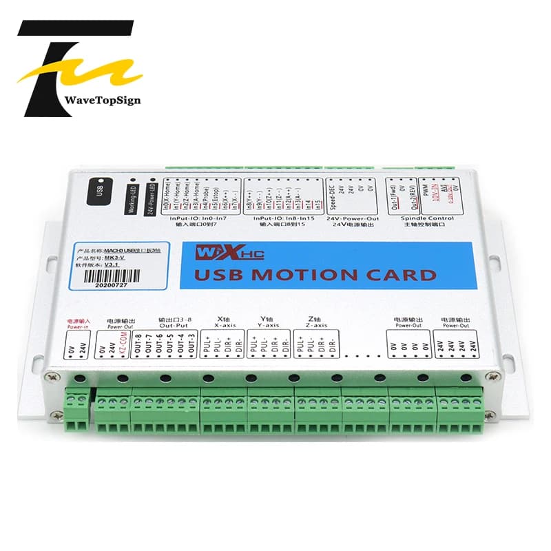 CNC Motion Control Card | USB Interface for Mach3 Software | 3-Axis to 6-Axis Stepper & Servo Motor Support - Thumbnail 3