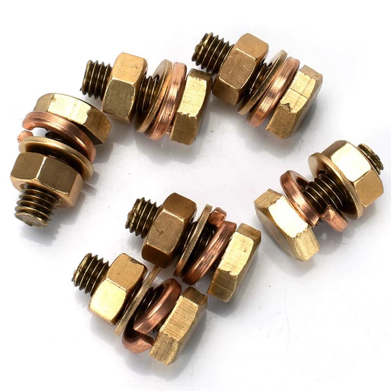 Machine Screws 4-in-1 Kit | DIN933 Hex Bolt Nut Washer Set | M3-M12 Copper Fasteners - Thumbnail 6