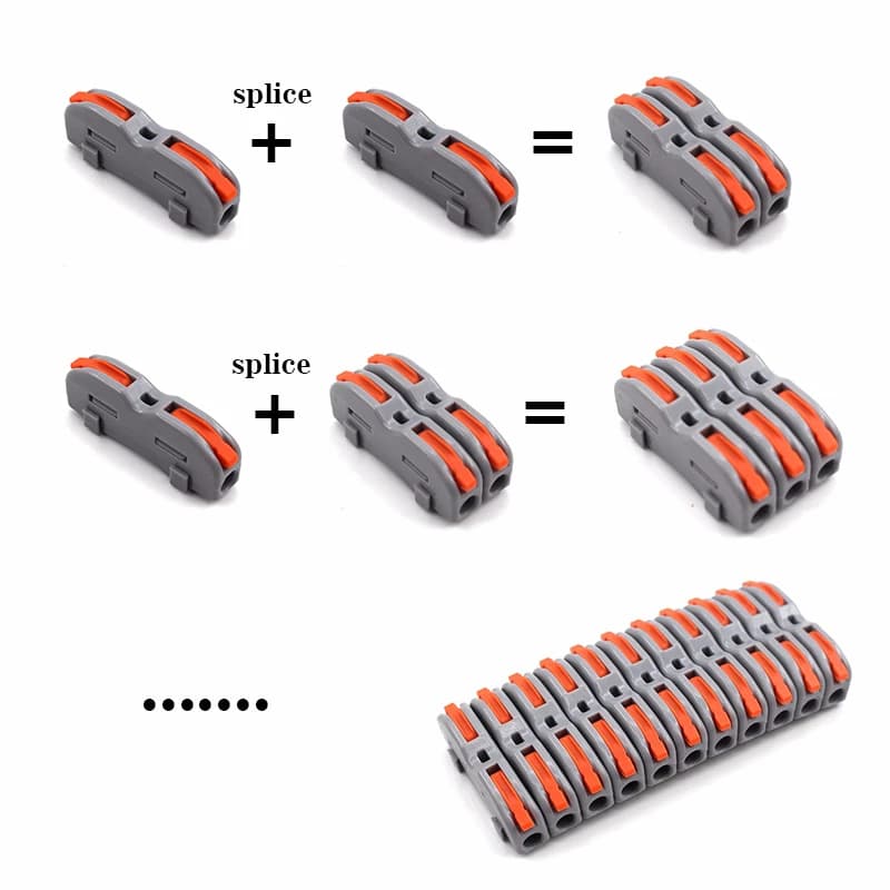 2-Pin Quick Connect Terminal Blocks | Compact LED Lighting & Electrical Wire Connectors - Thumbnail 2