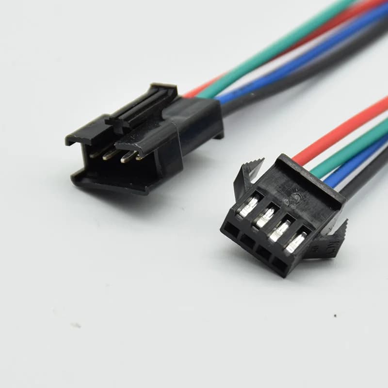 JST LED Strip Connector Kit | 2-4 Pin Male/Female Pairs | 15cm Length for 3528 & 5050 LEDs - Thumbnail 5