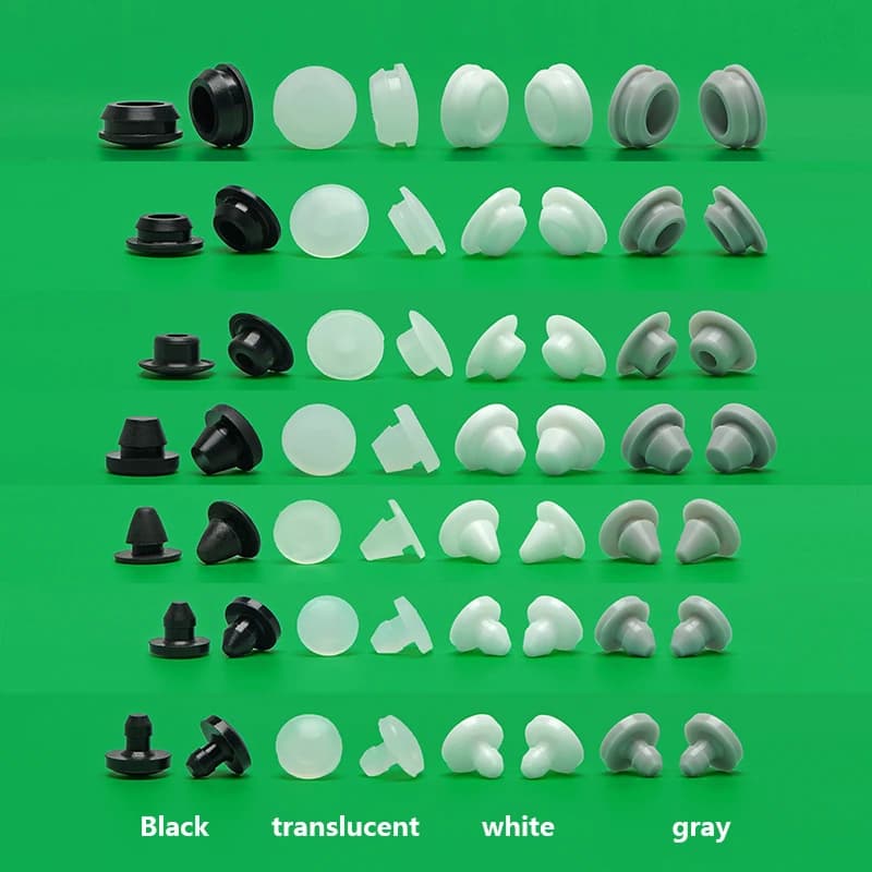 Silicone T-Plug Stoppers | High-Temperature & Sound-Dampening Seals | Flexible Black & White Caps - Thumbnail 6