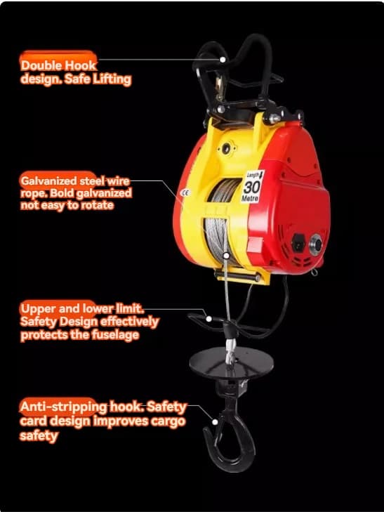 Electric Hoist | 300kg Lifting Capacity | Portable & High-Efficiency Winch - Thumbnail 6