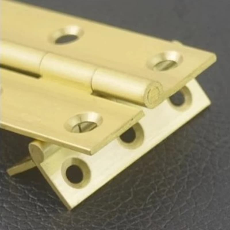 Brushed Brass Hinges | 10PCS Sealed Copper Hardware | For Jewelry Box & Cabinet Doors - Thumbnail 4