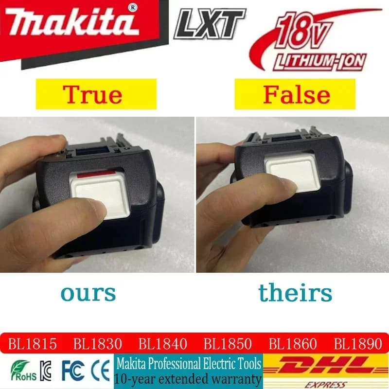 Makita 18V 6.0Ah High-Capacity Battery | BL1830B L1840B L1850B L1860B Replacement | Power Tool Performance - Thumbnail 5