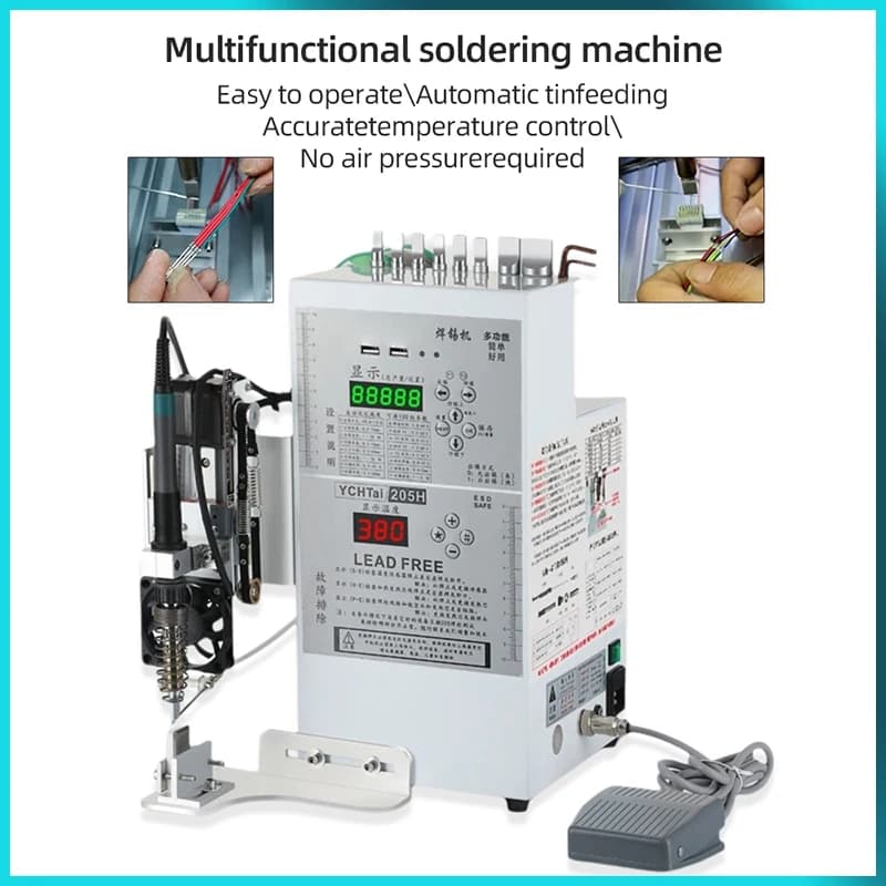 Soldering Station with Intelligent Temperature Control | USB-Powered & Pedal-Activated - Thumbnail 4