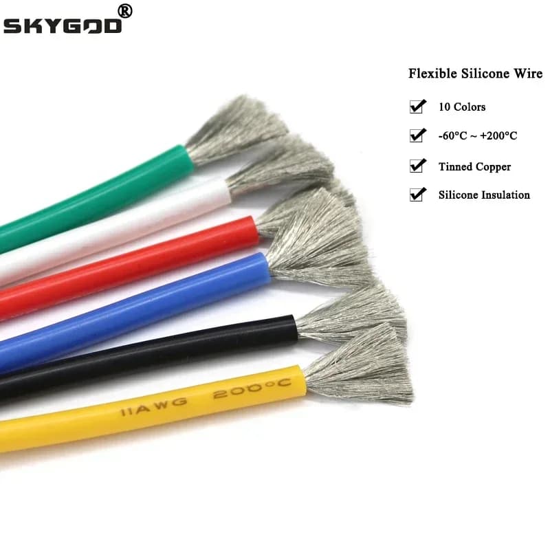 High-Temperature Silicone Wire | Ultra-Flexible 10-30 AWG Copper Cable | Heat-Resistant - Thumbnail 2