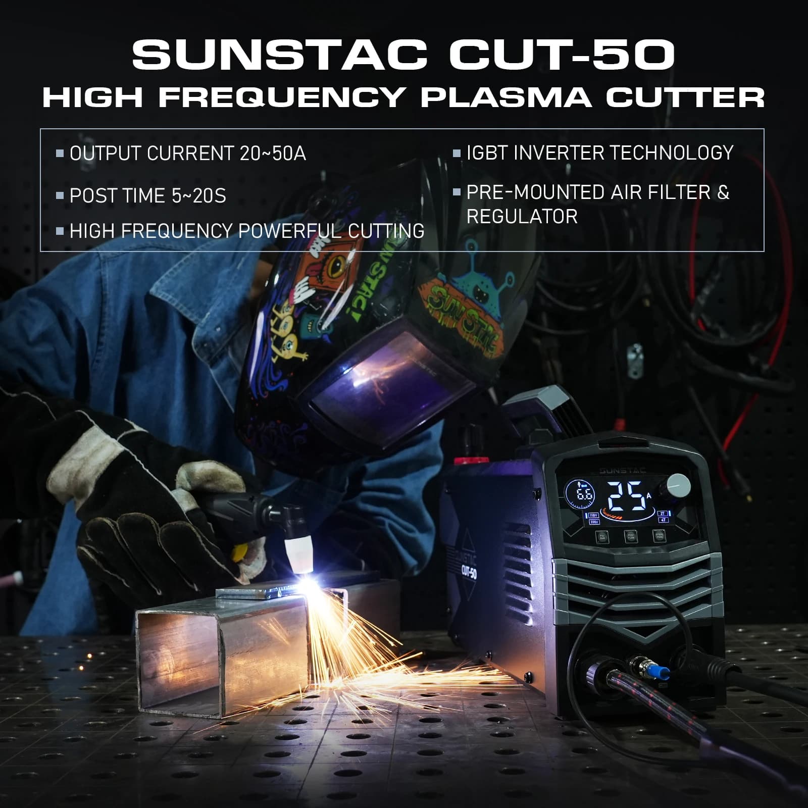50A Plasma Cutter | 110V/220V Dual Voltage IGBT Inverter | 5/8 Cutting Capacity - Thumbnail 2